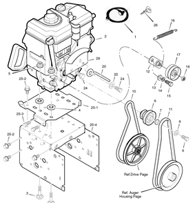 Engine Diagram and Parts List for 628104X16B 2004 Briggs and Stratton Snow Blower